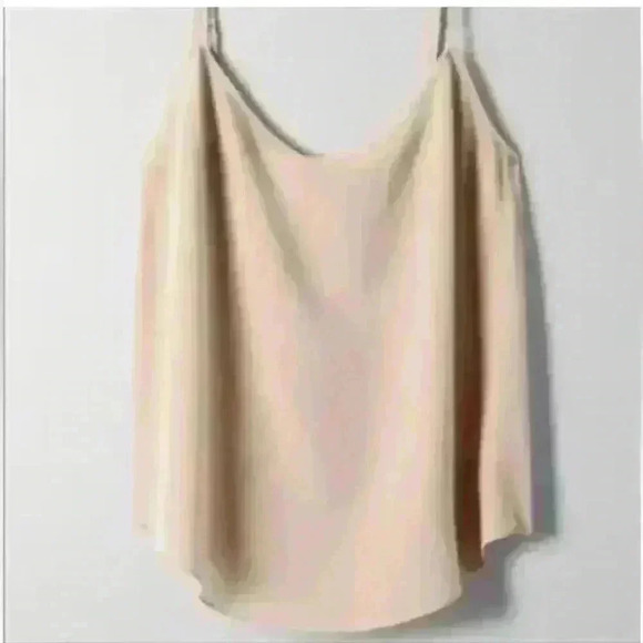 Wilfred Tops - ARITZIA WILFRED 100% SILK CAMI SIZE SMALL BEIGE